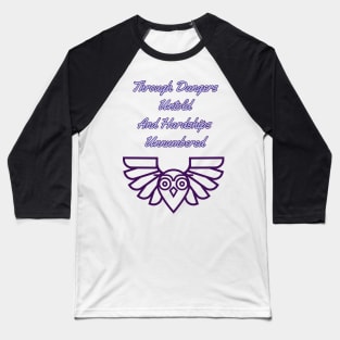 Labyrinth Poem Purple Baseball T-Shirt